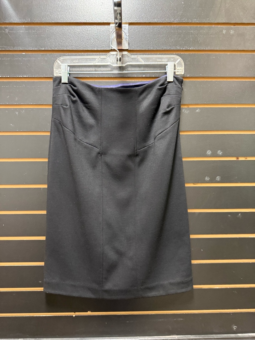Diane von Furstenberg Black Wool Blend Pencil Skirt Size 10